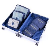 Packing Cubes Set 6 Stuks - Koffer Organizer - Travel Bag - Kleding Organizer Set - Backpack Kubussen - Opbergzakken - Backpack Cubes - Reizen - Blauw Cirkel
