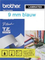 Labeltape brother tze-223 9 mm x 8 m wit / blauw