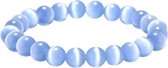 Fako Bijoux® - Armband - Cat's Eye - Kattenoog - Lichtblauw