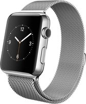 Slobccessories Milanees bandje - bandje geschikt voor Apple Watch Series 1/2/3 (42mm) - Zilver