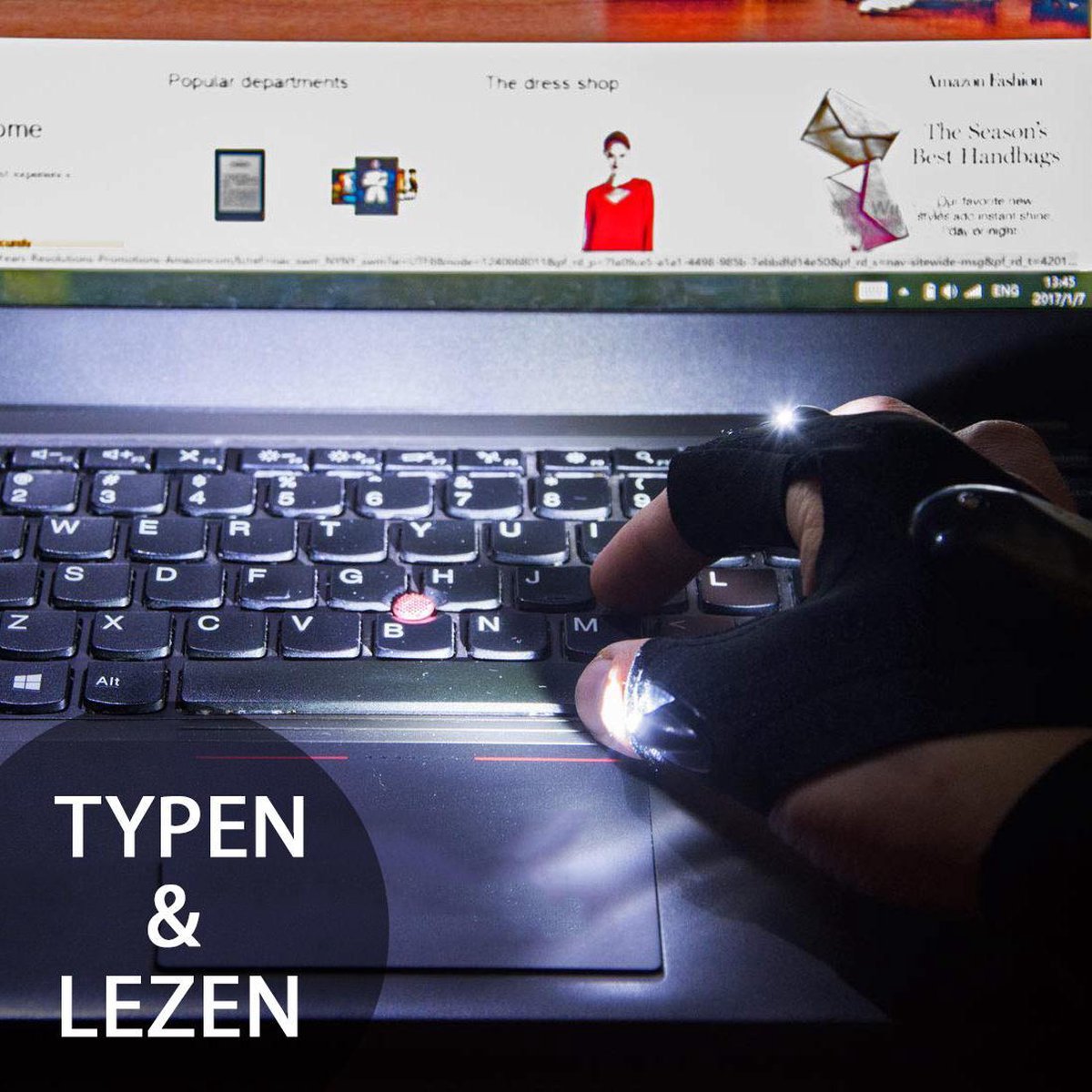 Handschoenen met Lichtjes 8 LED - Unisex Gadget, KOOP NU