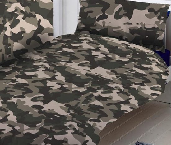 zoals dat honderd reputatie 1 persoons dekbedovertrek legerkleuren camouflage antraciet / donkergrijs |  bol.com