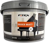 Fitex-Muurverf-Maxx Matt-Ral 9010 Zuiver Wit 2,5 liter