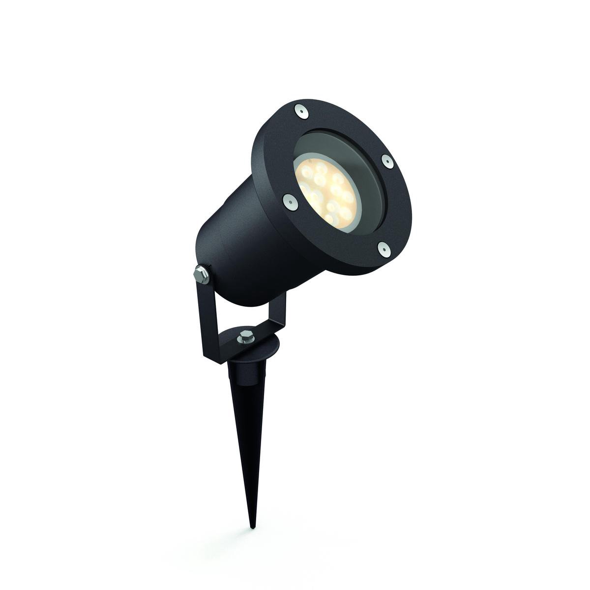 Massive Puled Spike Prikspot - GU10 - 5W - IP44 - Zwart - 1 Stuk