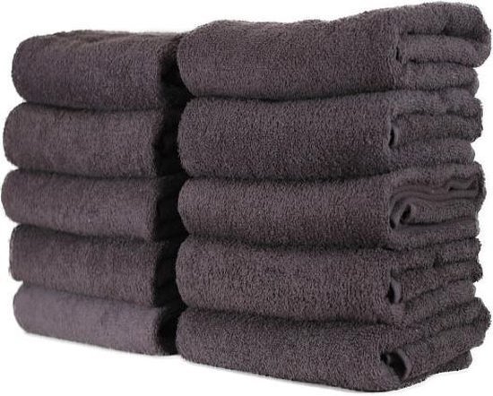 Handdoeken Van Hotelkwaliteit - Antraciet - 3 Stuks - Katoen - 50 x 100 cm