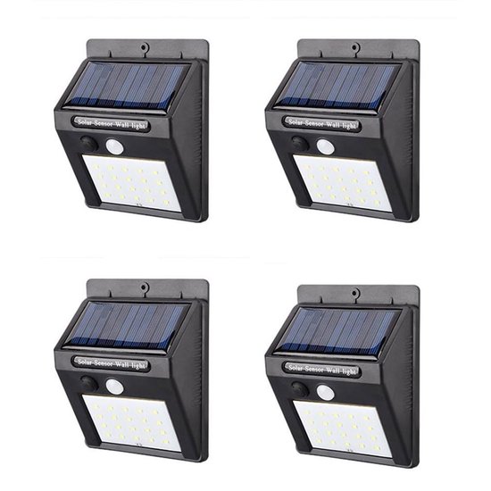 Solar Led met bewegingssensor | Zonne-energie | Led Buiten | 30 LED Lampen |... | bol.com