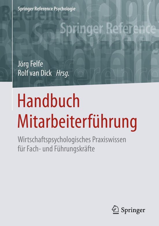 Psychology (German Language) - Handbuch Mitarbeiterführung - cover