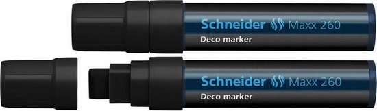 Schneider krijtmarker - Maxx 260 - zwart - 2 stuks - S-126001-2