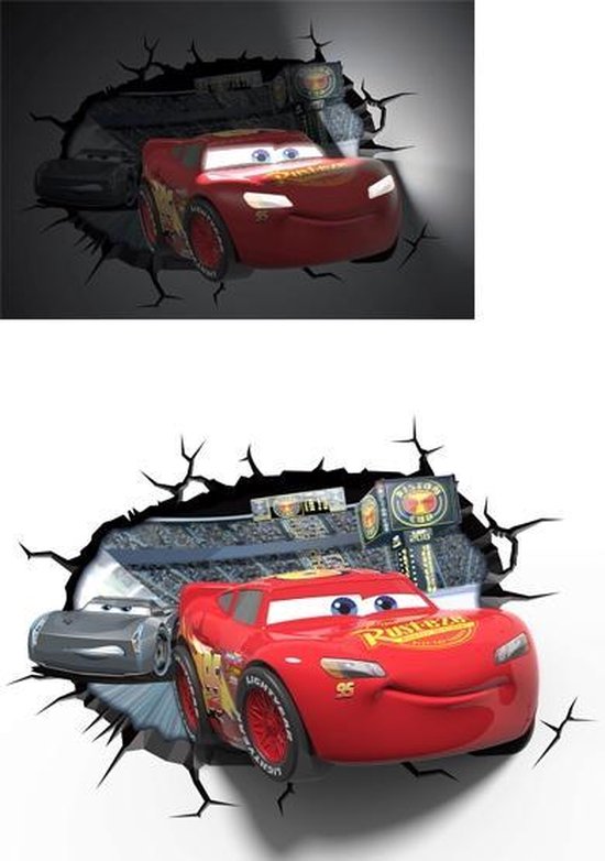 3DlightFX Cars 3 Lightning McQueen light – Disney Cars 3 Bliksem McQueen  lamp – LED... | bol.com