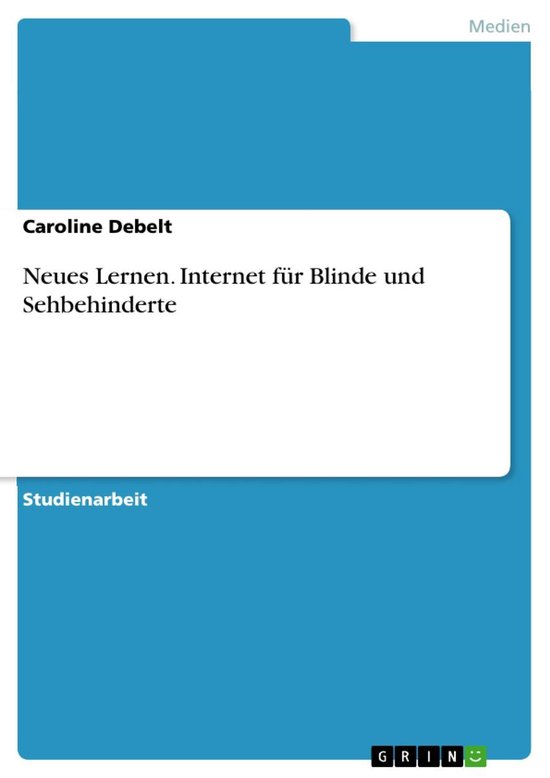 Neues Lernen. Internet für Blinde und Sehbehinderte - cover