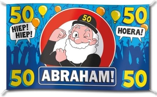 Gevelvlag verjaardag Abraham 100 x cm | bol.com
