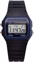 Hidzo Horloge Digital Watch Ø 37 mm - Zwart - In horlogedoosje