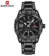 Hidzo Horloge Naviforce H255 Ø 47 mm - Zwart - Inclusief horlogedoosje