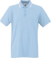 Fruit of the Loom Polo Tipped Sky Blue/White S