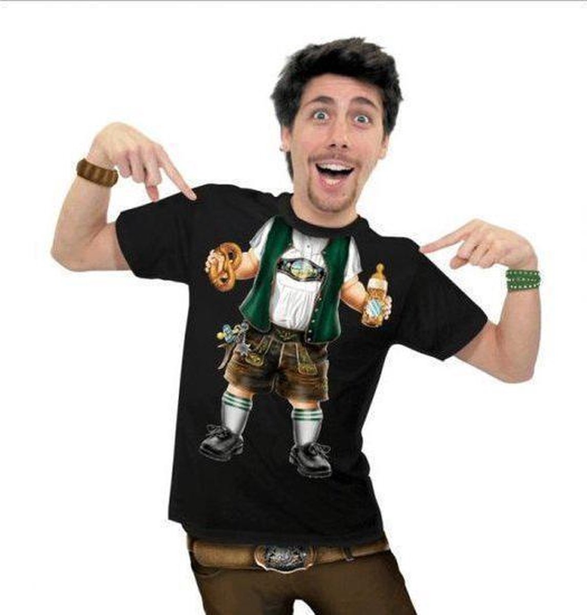 Benza T-Shirt - Baby Bayer - Leuk, Grappig, Mooi, Funny - Zwart, Man, Maat L