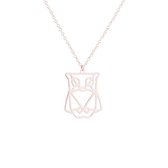 24/7 Jewelry Collection Origami Uil Ketting - Rosé Goudkleurig