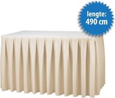 Buffetrok Boxpleat 250% - 490x73cm - Ecru