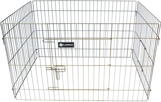 Flamingo – Konijnenren Quadri – Zilver – 100 x 70 x 60 cm