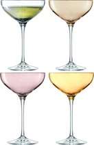 L.S.A. Polka Cocktailglazen - Set van 4 Stuks - 390 ml - Multicolor