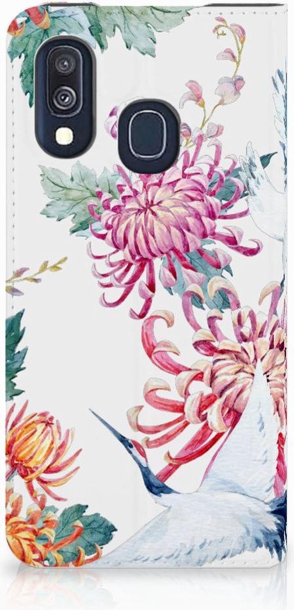 Samsung Galaxy A40 Hoesje maken Bird Flowers
