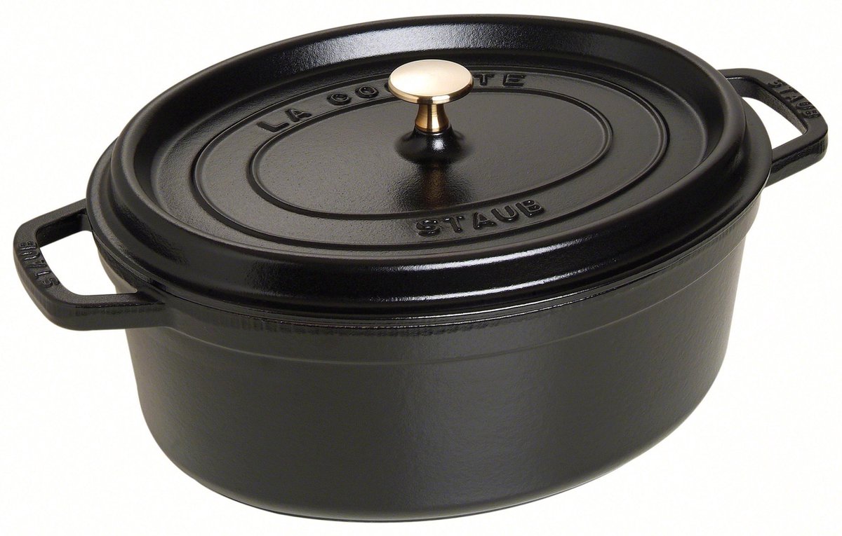 Staub Ovale Stoof-/Braadpan 31 cm Zwart
