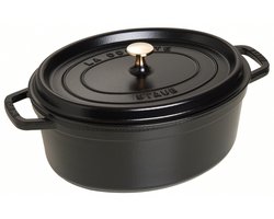 Staub Braadpan Ovaal Cocotte Zwart - ø 31 cm / 5.5 liter