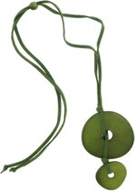 Behave® Dames lange ketting groen met hangers 65 cm