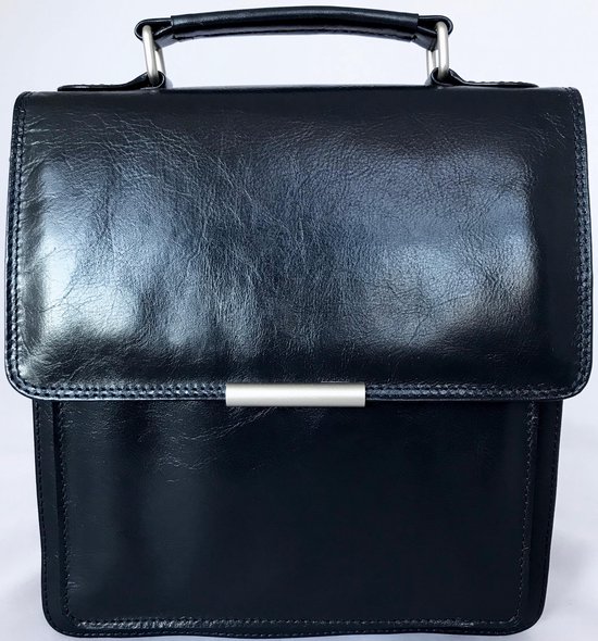 Leather Design - Handtas dames schoudertas leer donkerblauw - luxe uitgevoerd rundleder