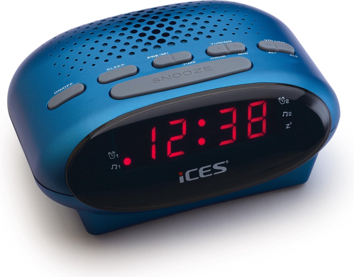 Ices ICR-210 - Wekkerradio - Blauw