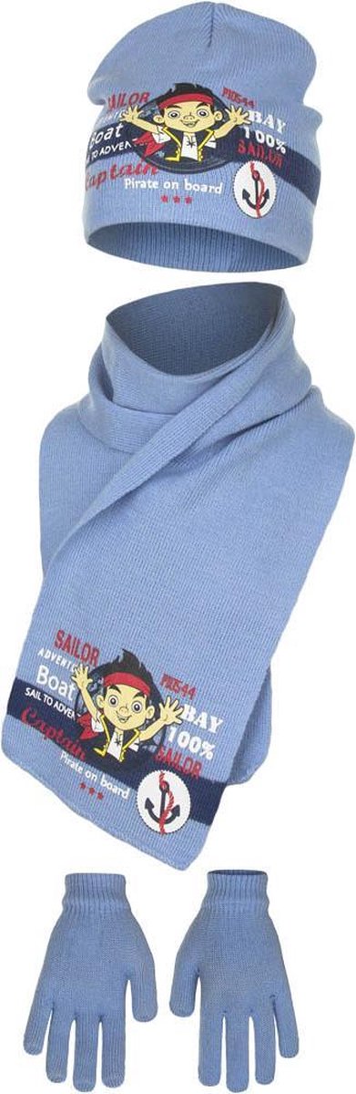 Jake Neverland Pirates - Set muts, handschoenen en sjaal Jake - maat 52