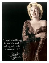 Marilyn Monroe - Man's World - Metalen Wandbord - 40.5x31.5cm