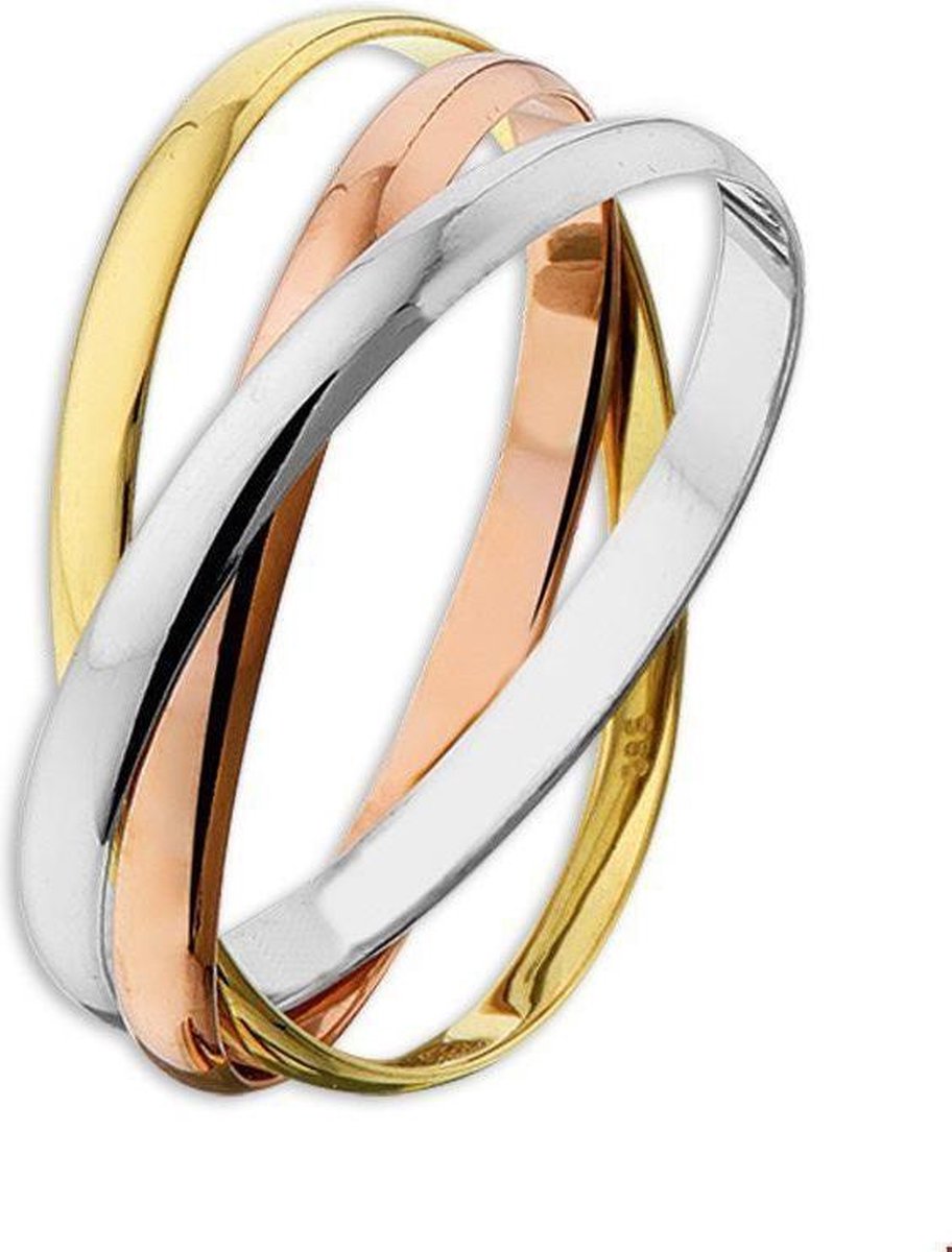 Sparkle14 Ring 3-in-1 Tricolor - Goud | bol.com