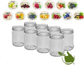 Glazenpotten - glazen potten - inmaak 500 ml met twist-off deksel (Fruit assorti) 8 stuks