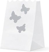 Partydeco - Candle bag 10 stuks vlinders mini