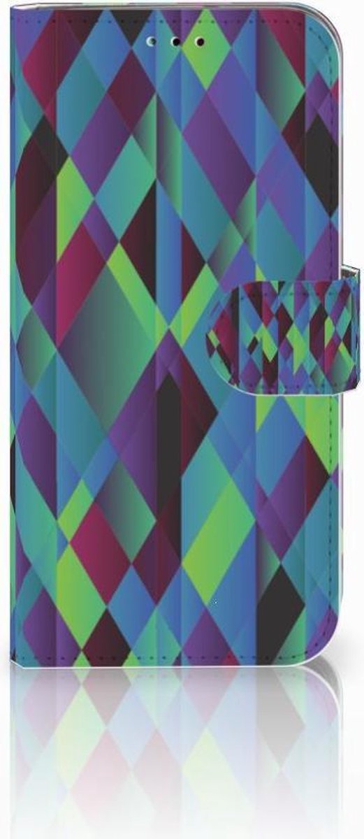 Samsung Galaxy A40 Book Case Abstract Green Blue