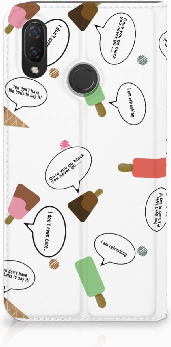 Huawei P Smart Plus Flip Style Cover IJsjes