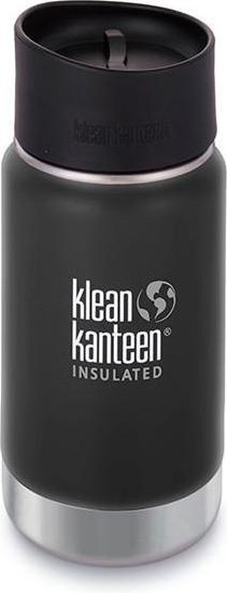Klean Kanteen Wide Vacuum Insulated Bottle Café Cap 2.0 355ml, shale black matt