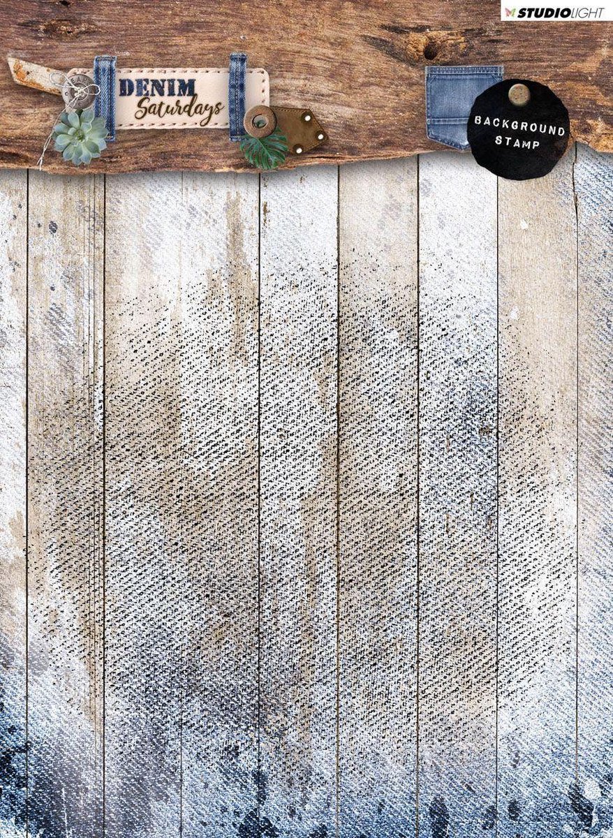 Denim Saturdays Background - Transparante Stempel - 14x14cm - Maak o.a. mooie Kaarten en andere creatieve projecten