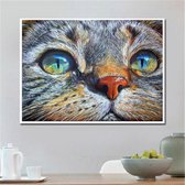 Diamond Painting Volledig Pakket Set - Lieve Kat - Poezen Poes Diamant Steentjes - Pussy Diamant Schilderen FULL Rond - 30x40 cm