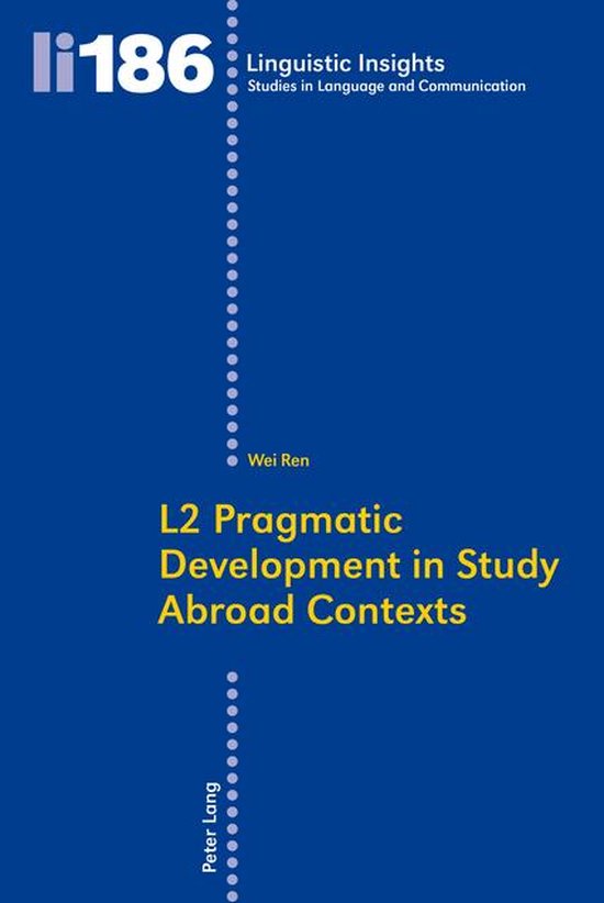 Linguistic Insights 186 - L2 Pragmatic Development in Study  ... - cover