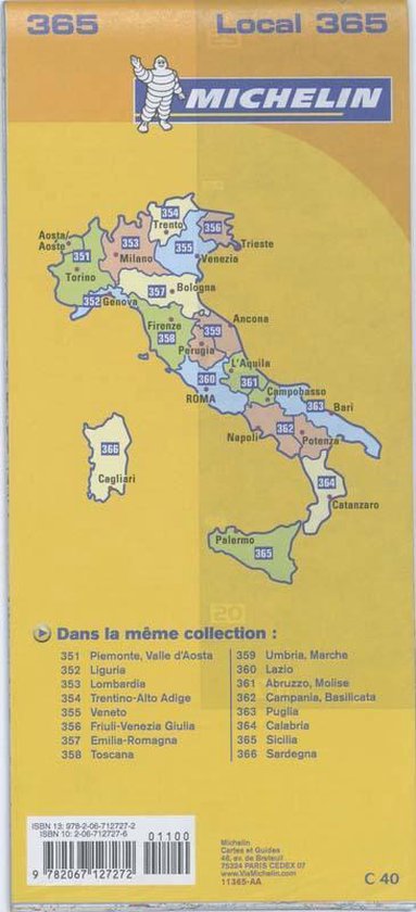 Sicilia 365 Michelin Regional Italie, Michelin 11 365 | 9782067127272 |  Boeken | bol.com