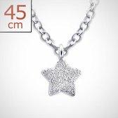 Ster - Zilveren ketting 45 cm met ster hanger