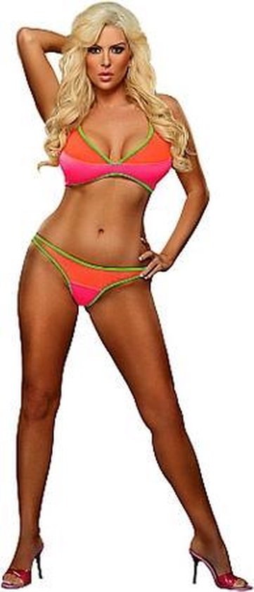 Volgen gaan beslissen Afscheid Fel gekleurde bikini set Large | bol.com