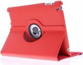 Tablet Hoes Geschikt voor iPad 4 / iPad 3 / iPad 2 - 360° Draaibare Bookcase - Rood