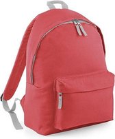 BagBase Backpack Rugzak - 18 l - Coral/Light Grey