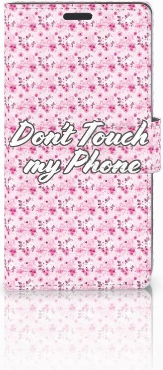 Sony Xperia Z3 Portemonnee Hoesje Flowers Pink DTMP