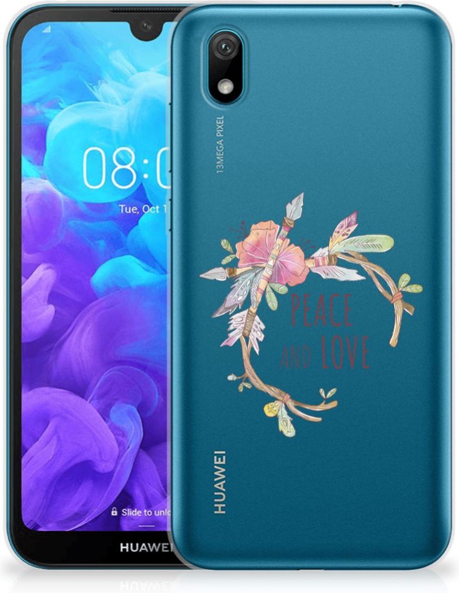 Huawei Y5 (2019) Telefoonhoesje met Naam Boho Text