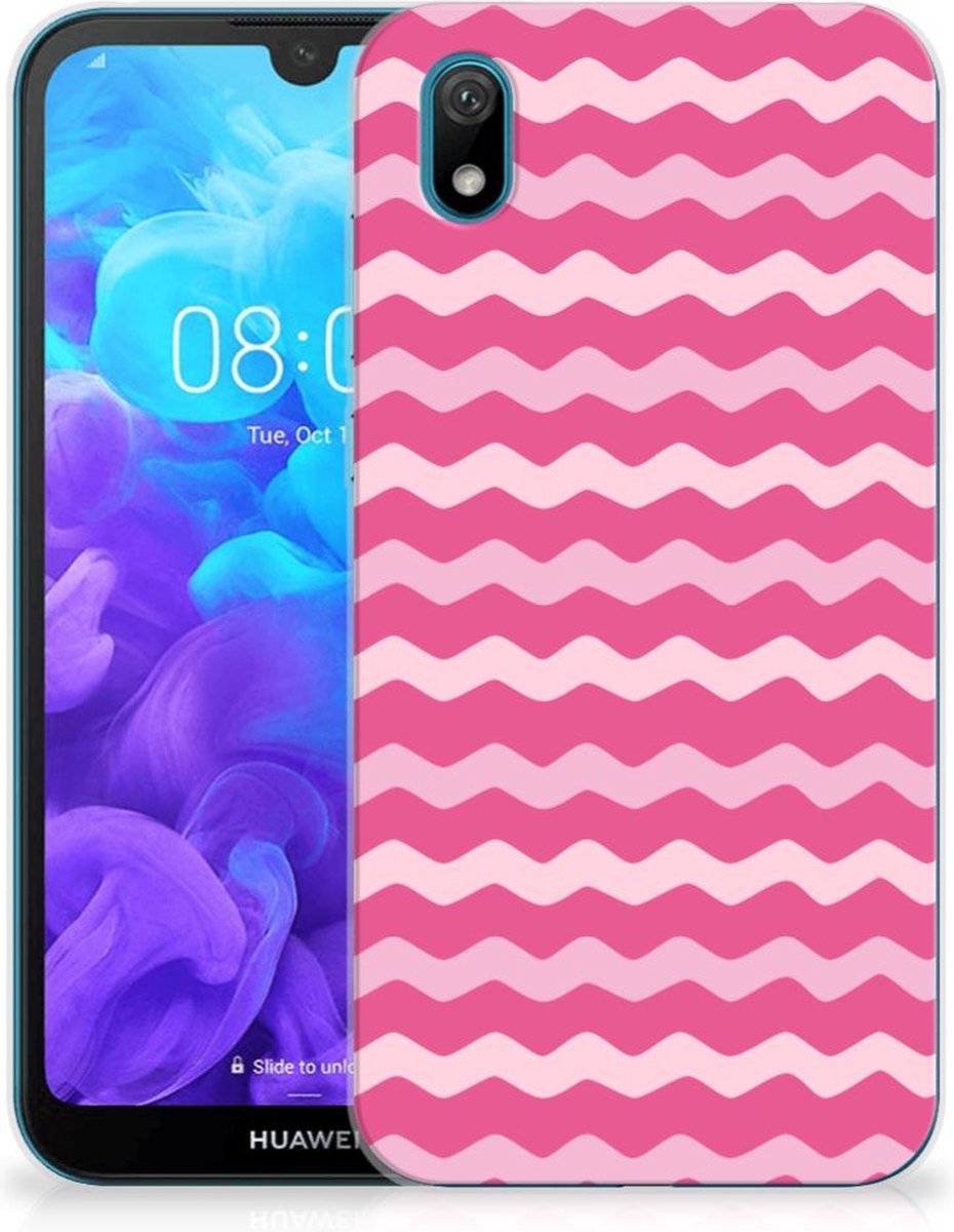 Huawei Y5 (2019) TPU bumper Waves Pink