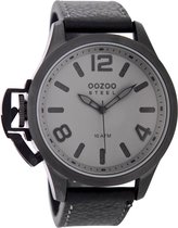 OOZOO Steel Polshorloge - OS344 - Zwart/Grijs - 46 mm