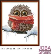 Borduur Pakket "JobaStores®" Uil 002 11CT Voorbedrukt (24x28cm)